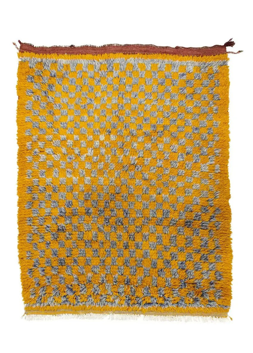 Soho Antiq-Lilyum Dama Desenli El Dokuma Yün Shaggy Halı 159x205 Cm-Halı-1-Milagron.com