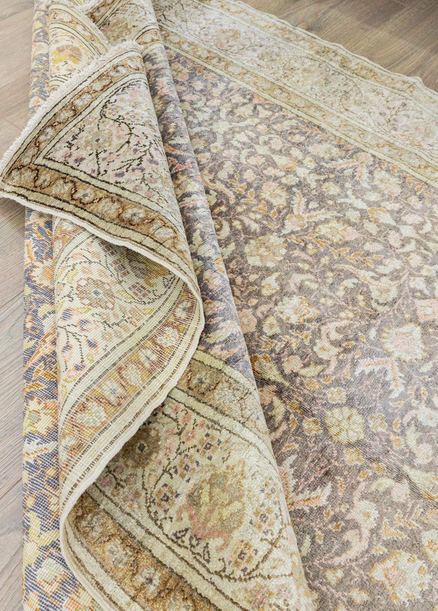 Soho Antiq-Mahnaz Floral Desenli El Dokuma Parlak Kayseri Halısı 145x216 Cm-Halı-6-Milagron.com