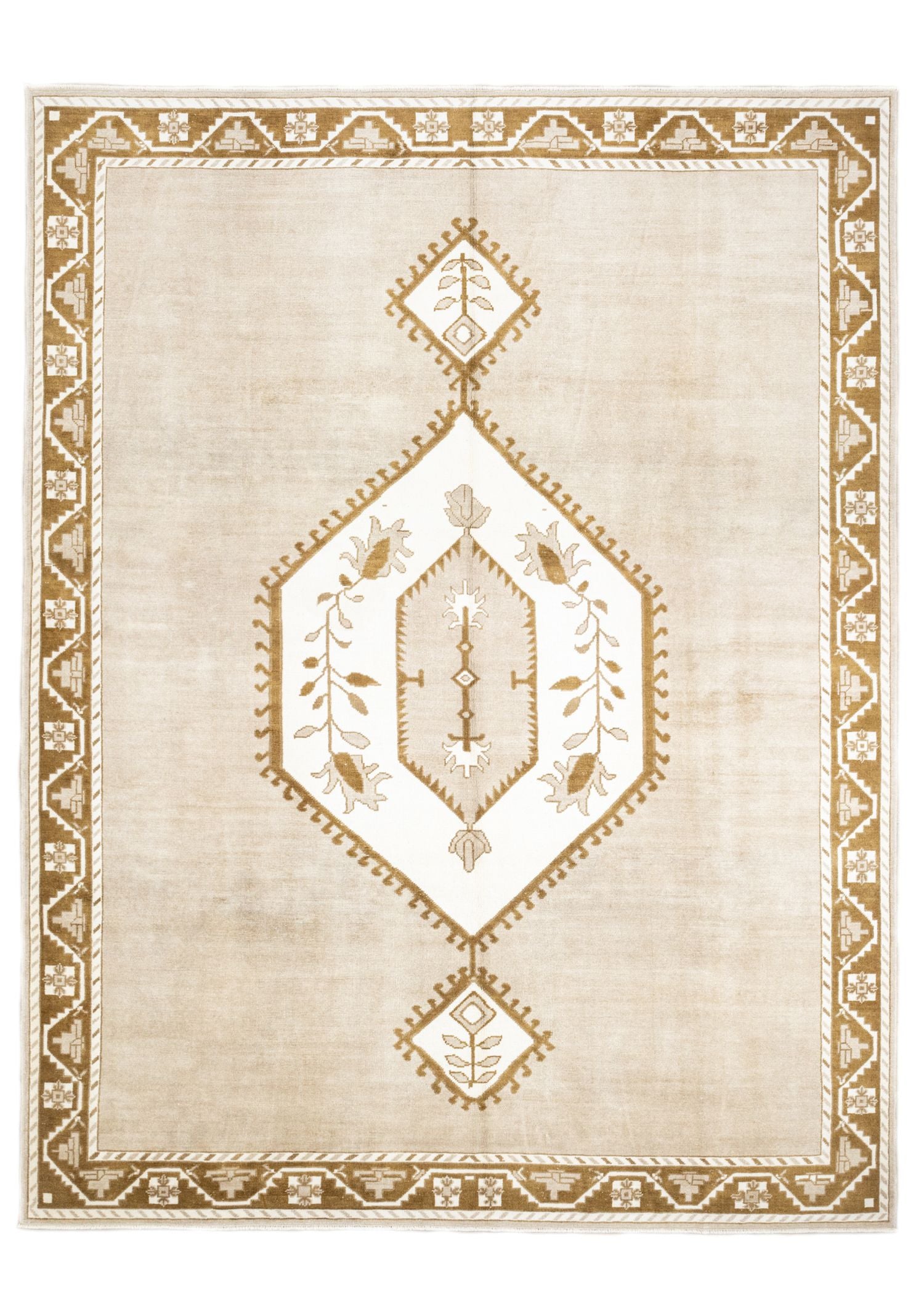 Soho Antiq-Mella Rustik Desenli El Dokuma Yün Halı 338x441 Cm-Halı-1-Milagron.com