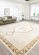 Soho Antiq-Mella Rustik Desenli El Dokuma Yün Halı 338x441 Cm-Halı-2-Milagron.com