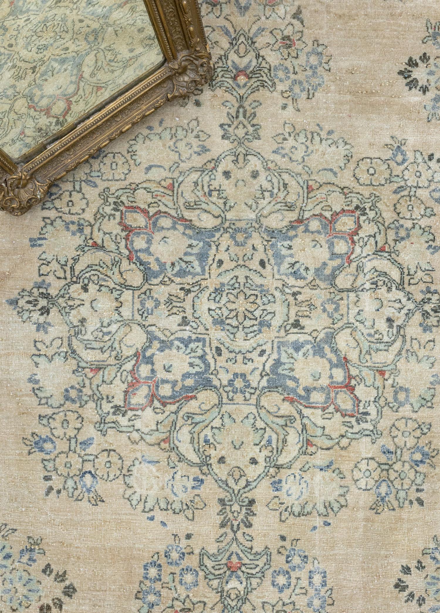 Soho Antiq-Meybod Madalyon Desenli El Dokuma İran Halısı 228x285 Cm-Halı-3-Milagron.com