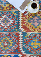 Soho Antiq-Mimoza Etnik Desenli El Dokuma Yün Kavak Kilim 111x125 Cm-Halı-3-Milagron.com