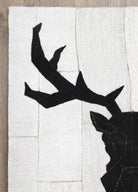 Soho Antiq-Nigora Geyik Figürlü El Dokuma Halı Tablosu 90x90 Cm-Halı-3-Milagron.com