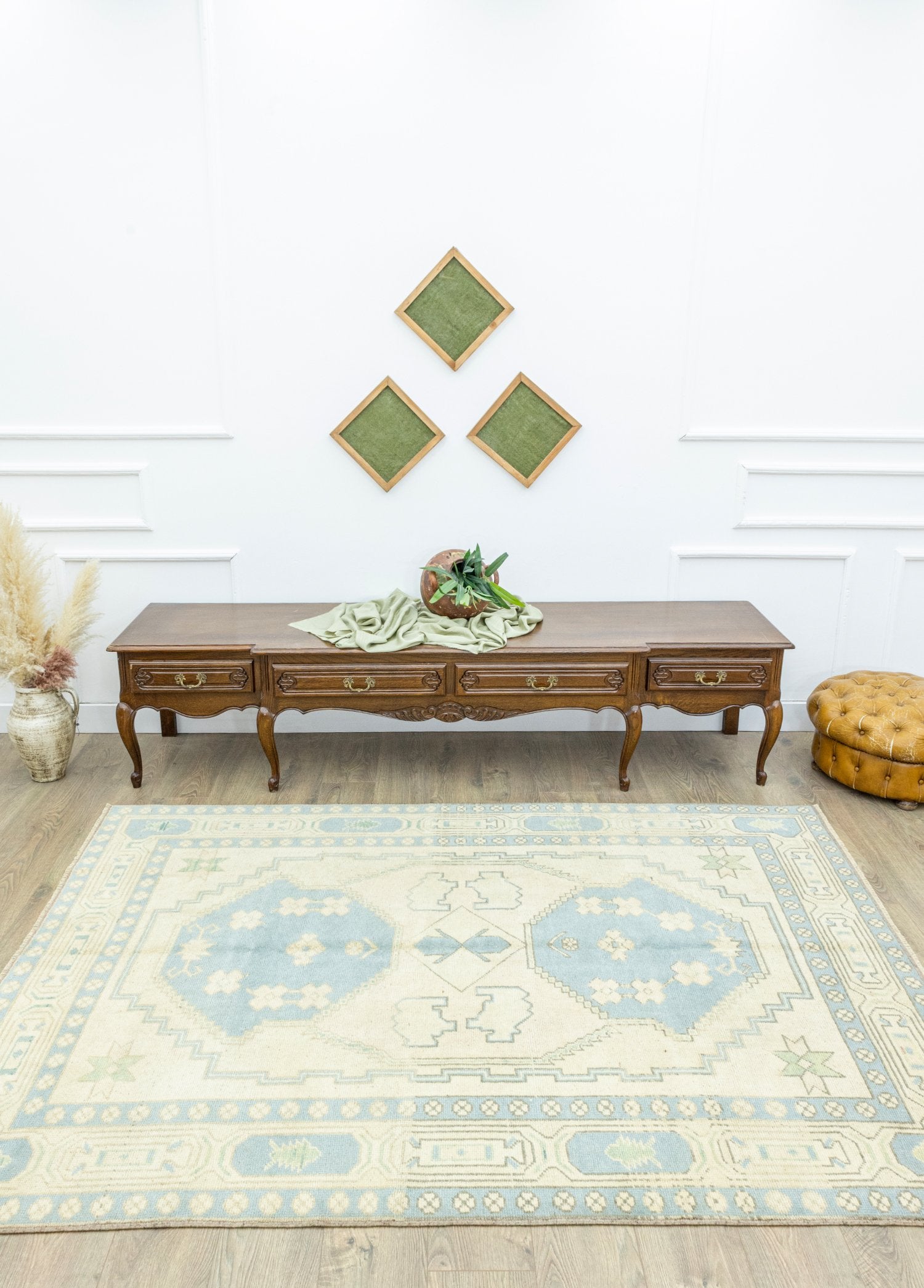 Soho Antiq-Nil Rustik Desenli El Dokuma Yün Halı 169x231 Cm-Halı-2-Milagron.com