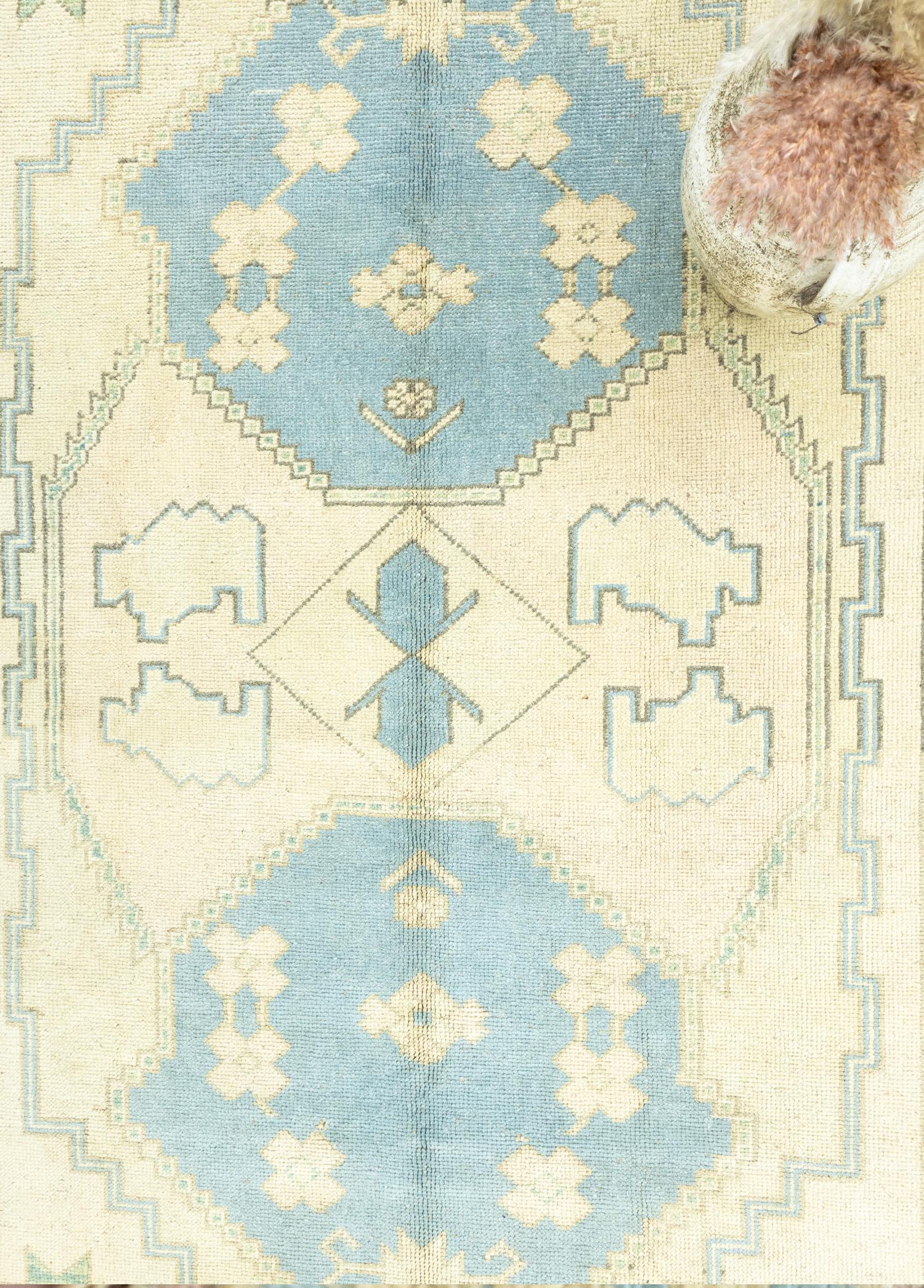 Soho Antiq-Nil Rustik Desenli El Dokuma Yün Halı 169x231 Cm-Halı-3-Milagron.com