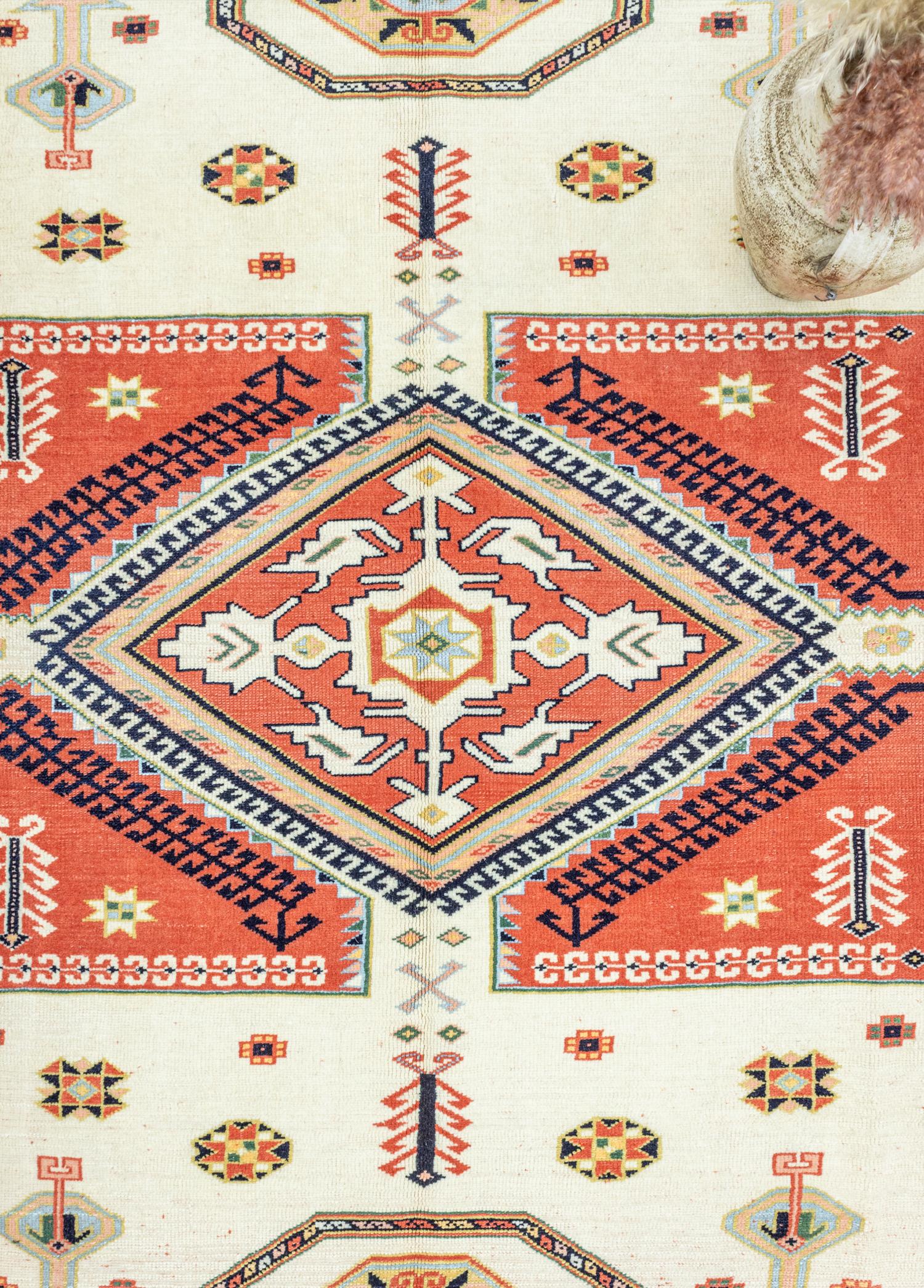 Soho Antiq-Orchis El Dokuma Geometrik Tasarımlı Yün Halı 221x288 Cm-Halı-3-Milagron.com