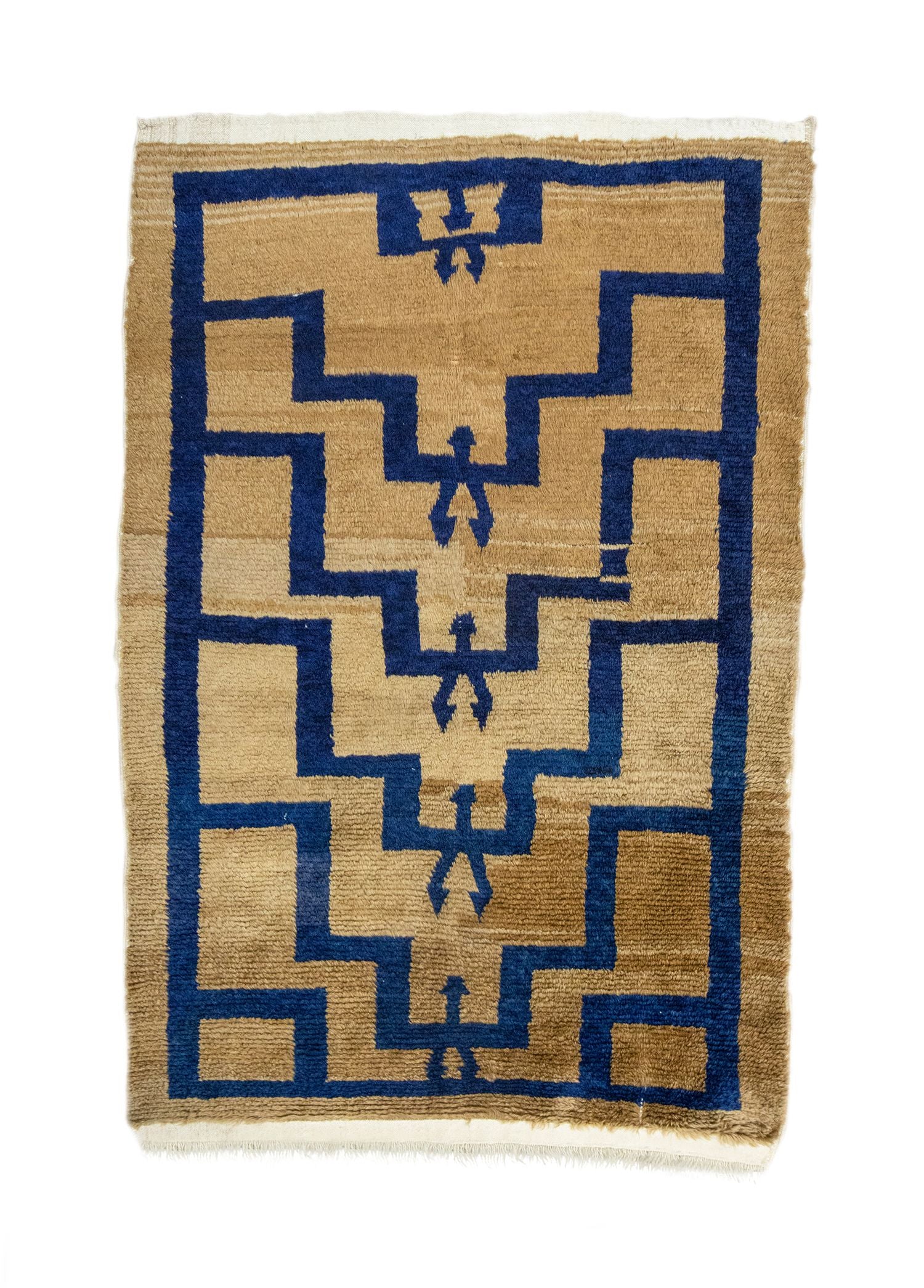 Soho Antiq-Oymalı İlkel Desenli El Dokuma Yün Halı 114x180 Cm-Halı-1-Milagron.com