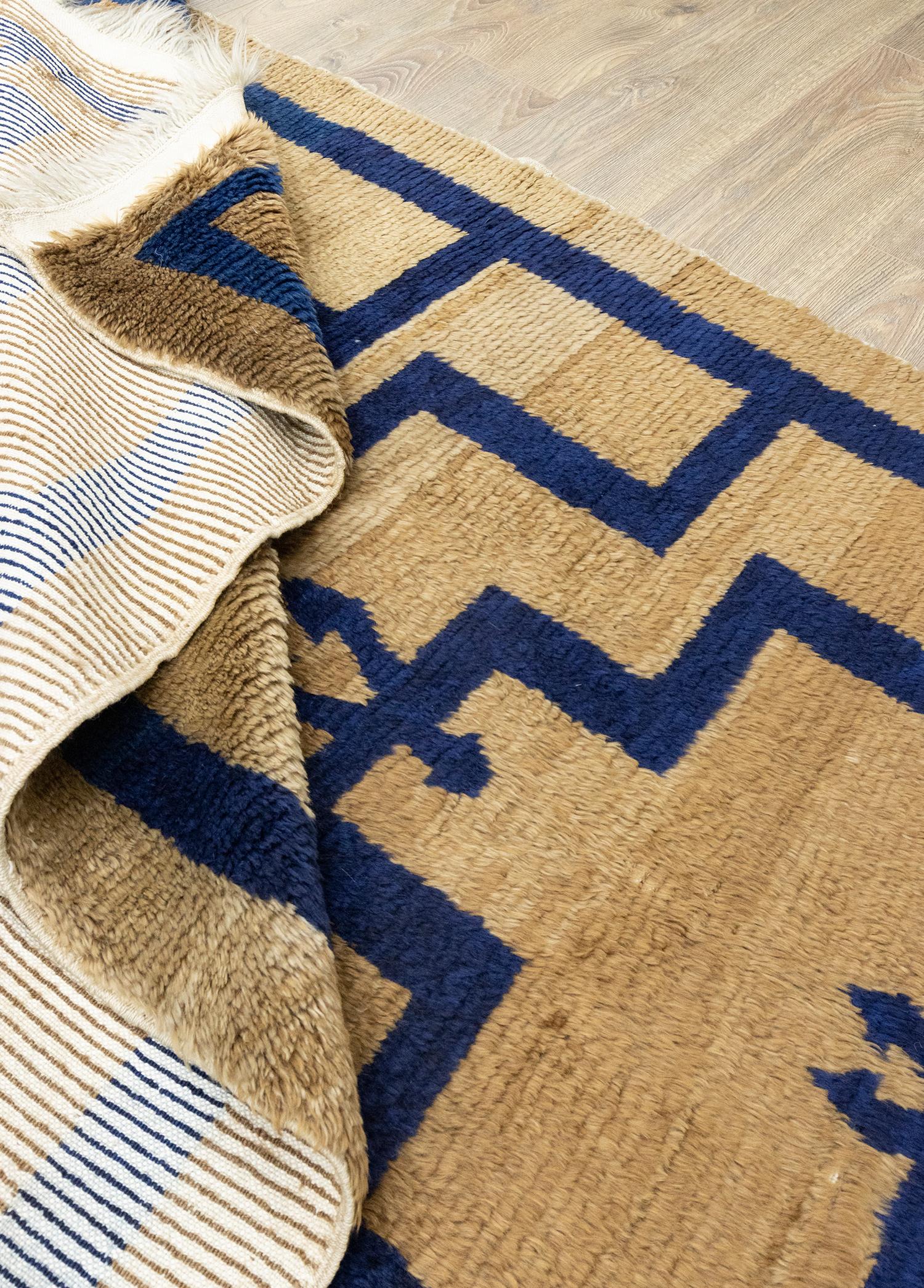 Soho Antiq-Oymalı İlkel Desenli El Dokuma Yün Halı 114x180 Cm-Halı-7-Milagron.com