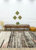 Soho Antiq-Paiva Floral Abrajlı El Dokuma Shaggy Halı 231x272 Cm-Halı-2-Milagron.com