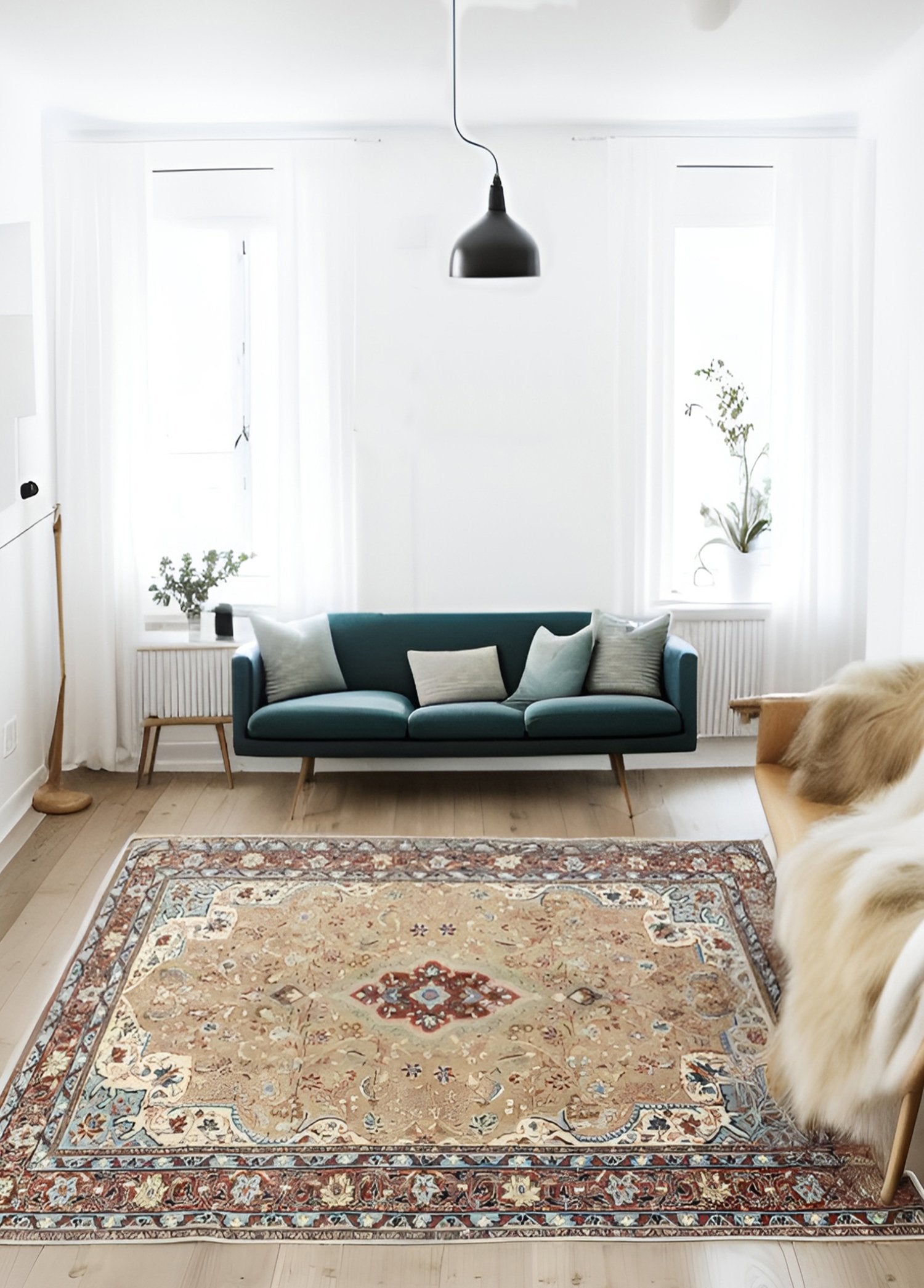 Soho Antiq-Pakdest Etnik çiçek Desenli El Dokuma İran Halısı 131x201 Cm-Halı-2-Milagron.com