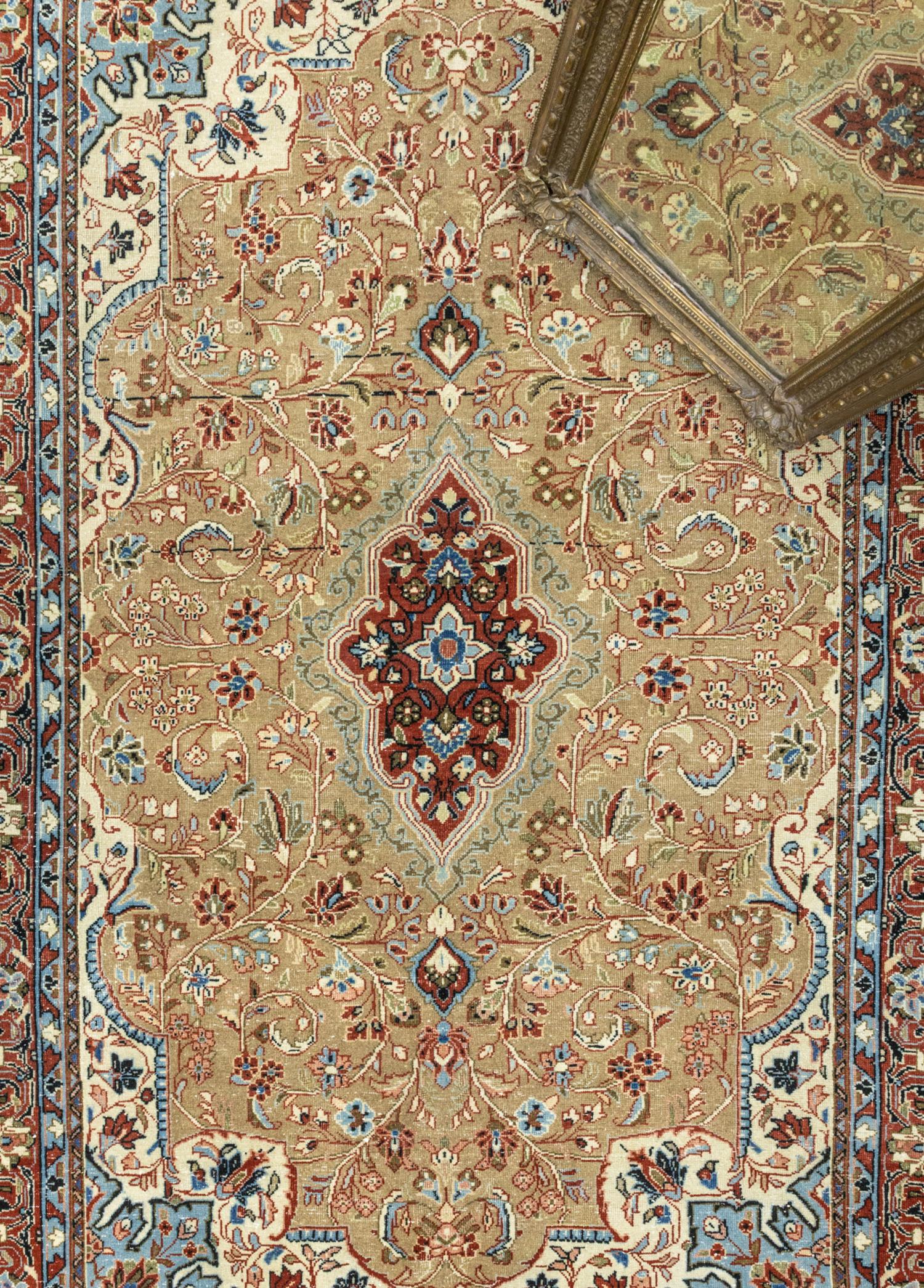 Soho Antiq-Pakdest Etnik çiçek Desenli El Dokuma İran Halısı 131x201 Cm-Halı-3-Milagron.com