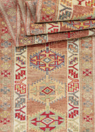 Soho Antiq-Piravi Geometrik Abrajlı El Dokuma Yün Yolluk 83x413 Cm-Halı-4-Milagron.com