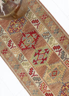 Soho Antiq-Piravi Geometrik Abrajlı El Dokuma Yün Yolluk 83x413 Cm-Halı-5-Milagron.com