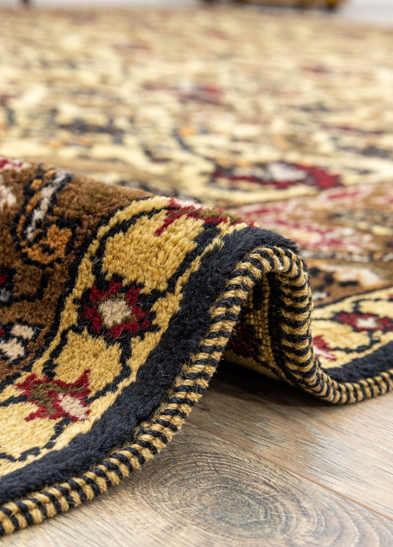 Soho Antiq-Pomelon Floral Desenli El Dokuma Köy Halısı 224x343 Cm-Halı-5-Milagron.com