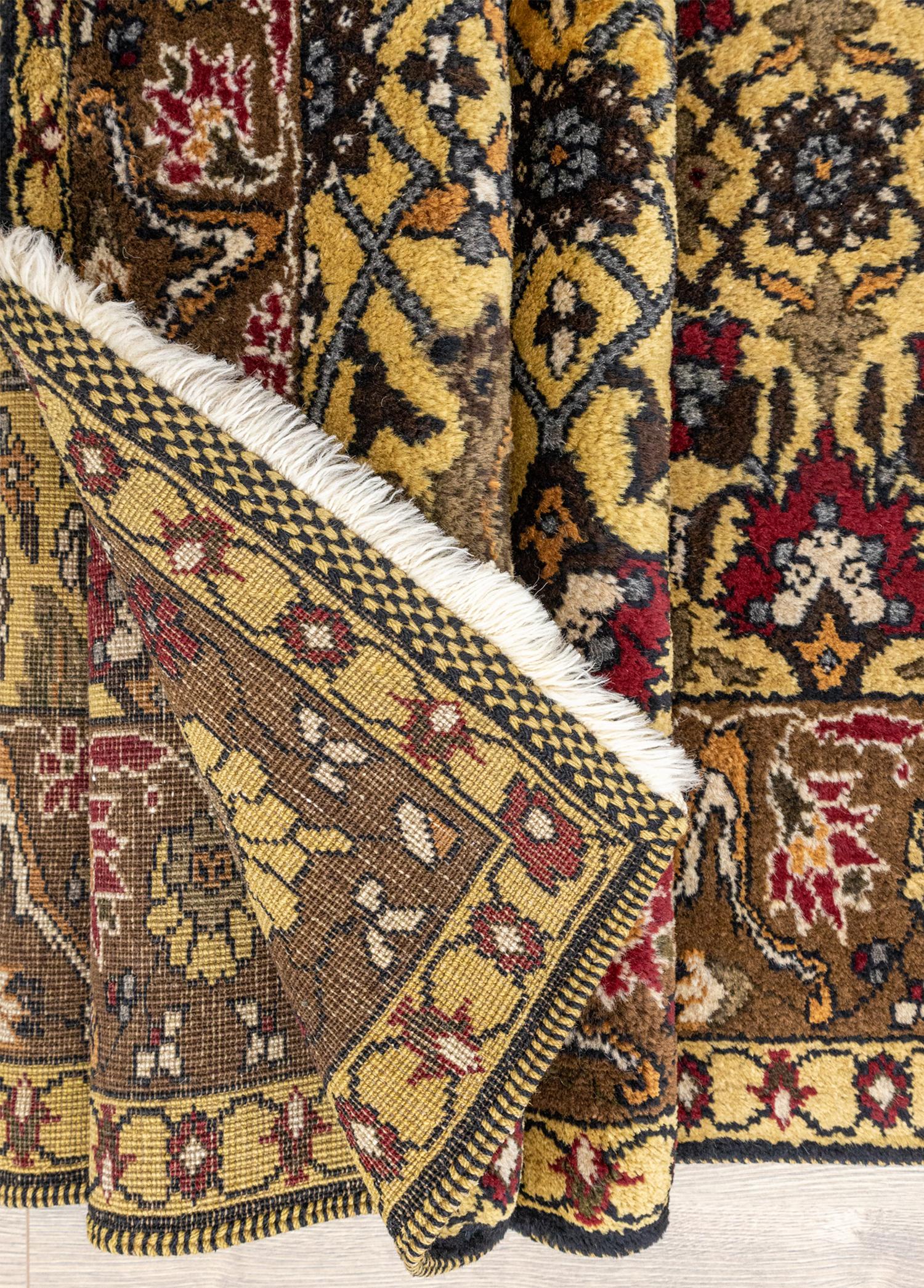 Soho Antiq-Pomelon Floral Desenli El Dokuma Köy Halısı 224x343 Cm-Halı-6-Milagron.com