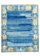 Soho Antiq-Ravil Modern Abrajlı El Dokuma Mavi Halı 178x230 Cm-Halı-1-Milagron.com