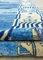 Soho Antiq-Ravil Modern Abrajlı El Dokuma Mavi Halı 178x230 Cm-Halı-4-Milagron.com