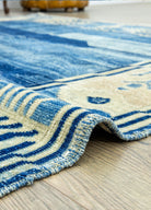 Soho Antiq-Ravil Modern Abrajlı El Dokuma Mavi Halı 178x230 Cm-Halı-5-Milagron.com