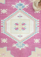 Soho Antiq-Rohit Rustik El Dokuma Pembe Yün Halı 193x272 Cm-Halı-3-Milagron.com