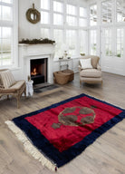 Soho Antiq-Ronte Shaggy Tarz İlkel Desenli Halı 108x172 Cm-Halı-2-Milagron.com