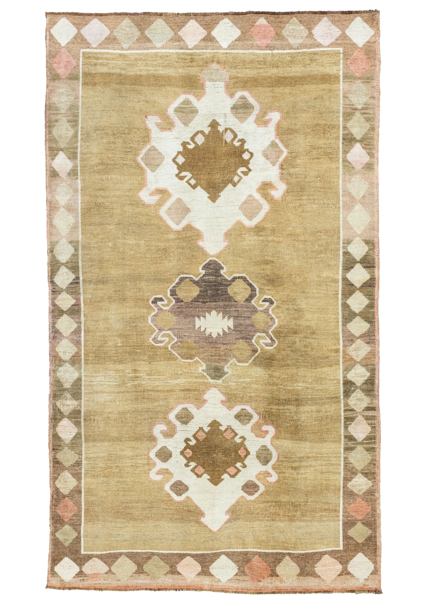 Soho Antiq-Royal El Dokuma Kahverengi Yün Kars Halısı 175x312 Cm-Halı-1-Milagron.com