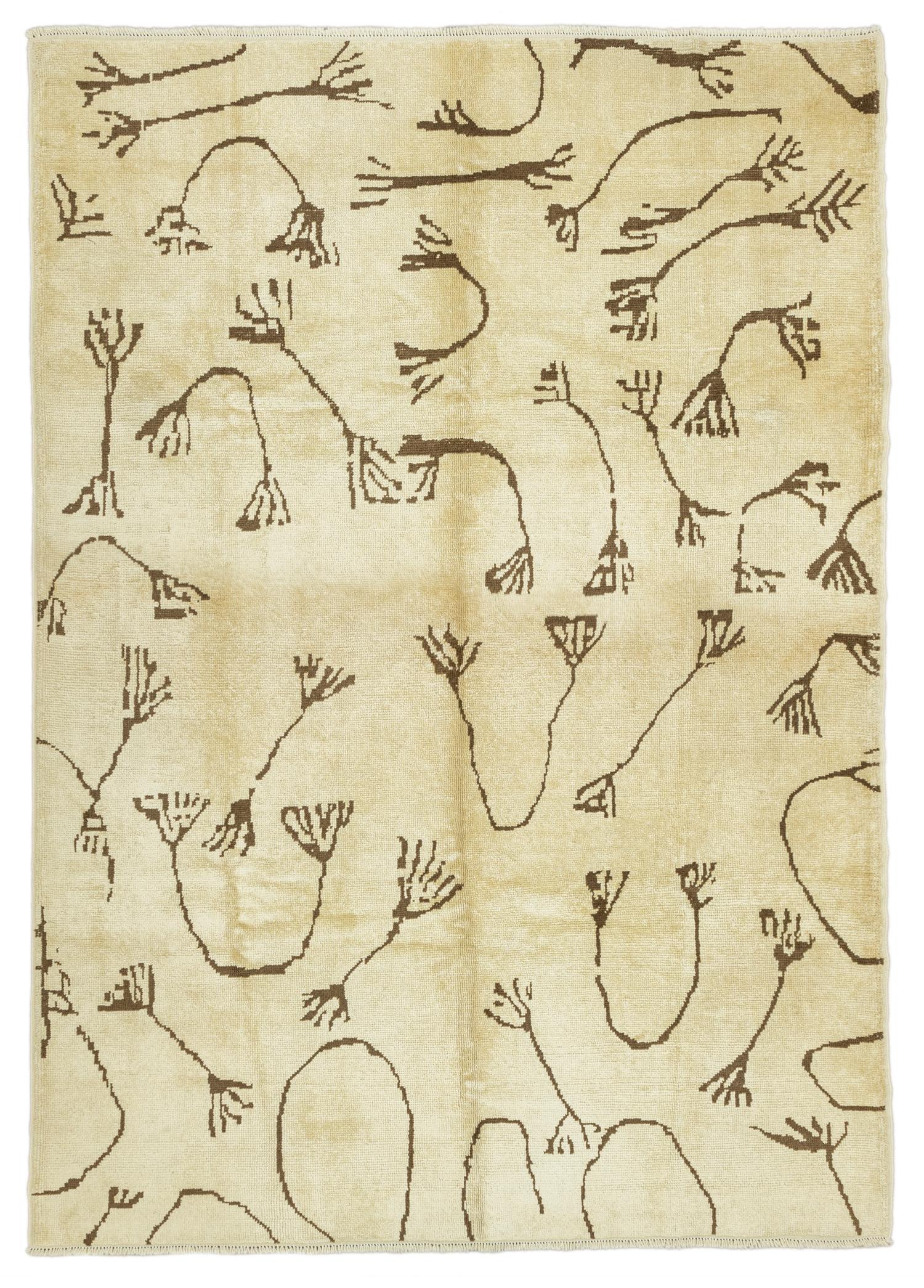 Soho Antiq-Sandine İlkel Tasarımlı El Dokuma Kendir Halı 242x332 Cm-Halı-1-Milagron.com