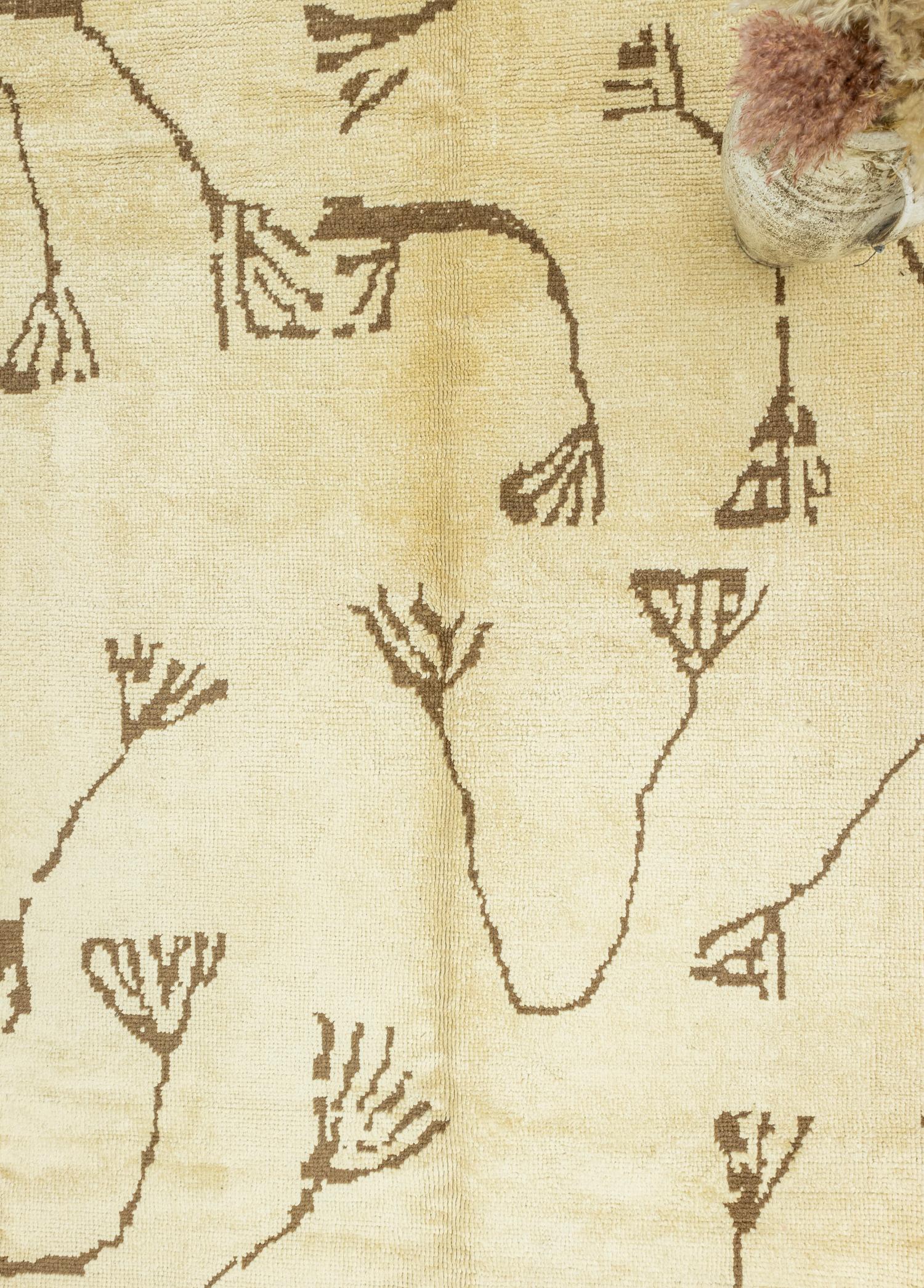 Soho Antiq-Sandine İlkel Tasarımlı El Dokuma Kendir Halı 242x332 Cm-Halı-3-Milagron.com