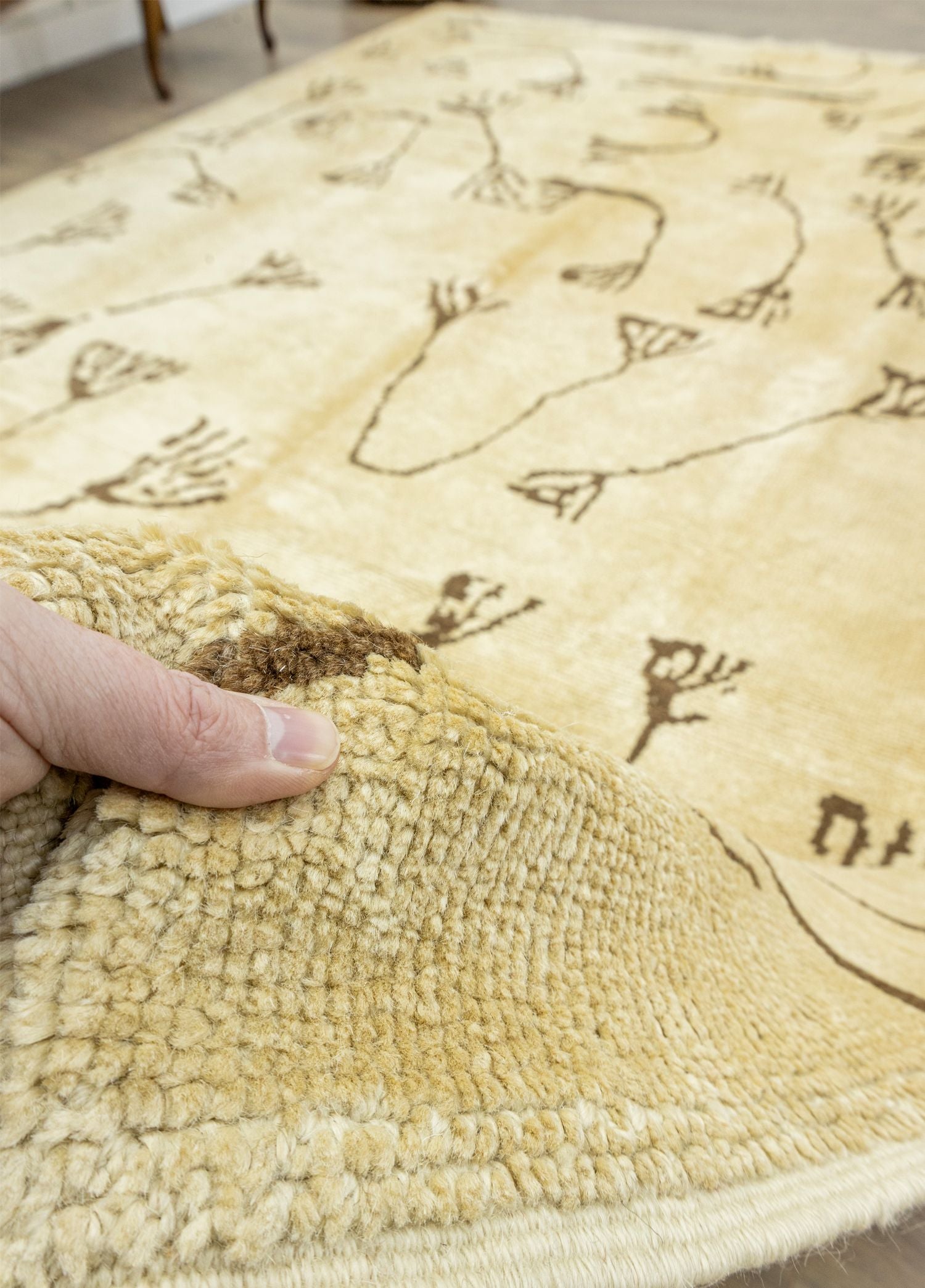 Soho Antiq-Sandine İlkel Tasarımlı El Dokuma Kendir Halı 242x332 Cm-Halı-4-Milagron.com