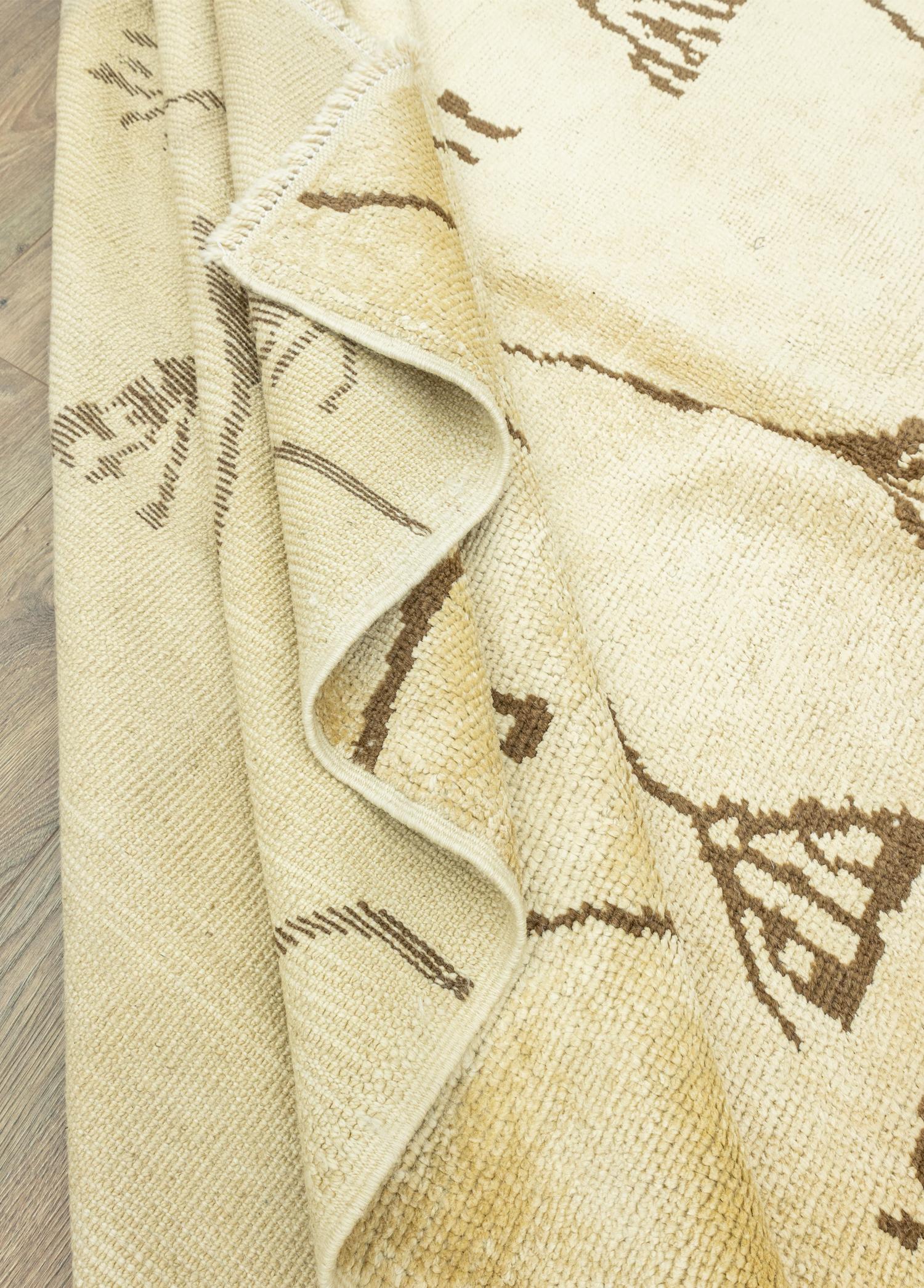 Soho Antiq-Sandine İlkel Tasarımlı El Dokuma Kendir Halı 242x332 Cm-Halı-6-Milagron.com