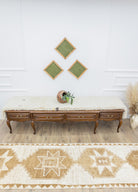 Soho Antiq-Sazoba Geometrik Motifli Herki Yün Yolluk 91x360 Cm-Halı-2-Milagron.com