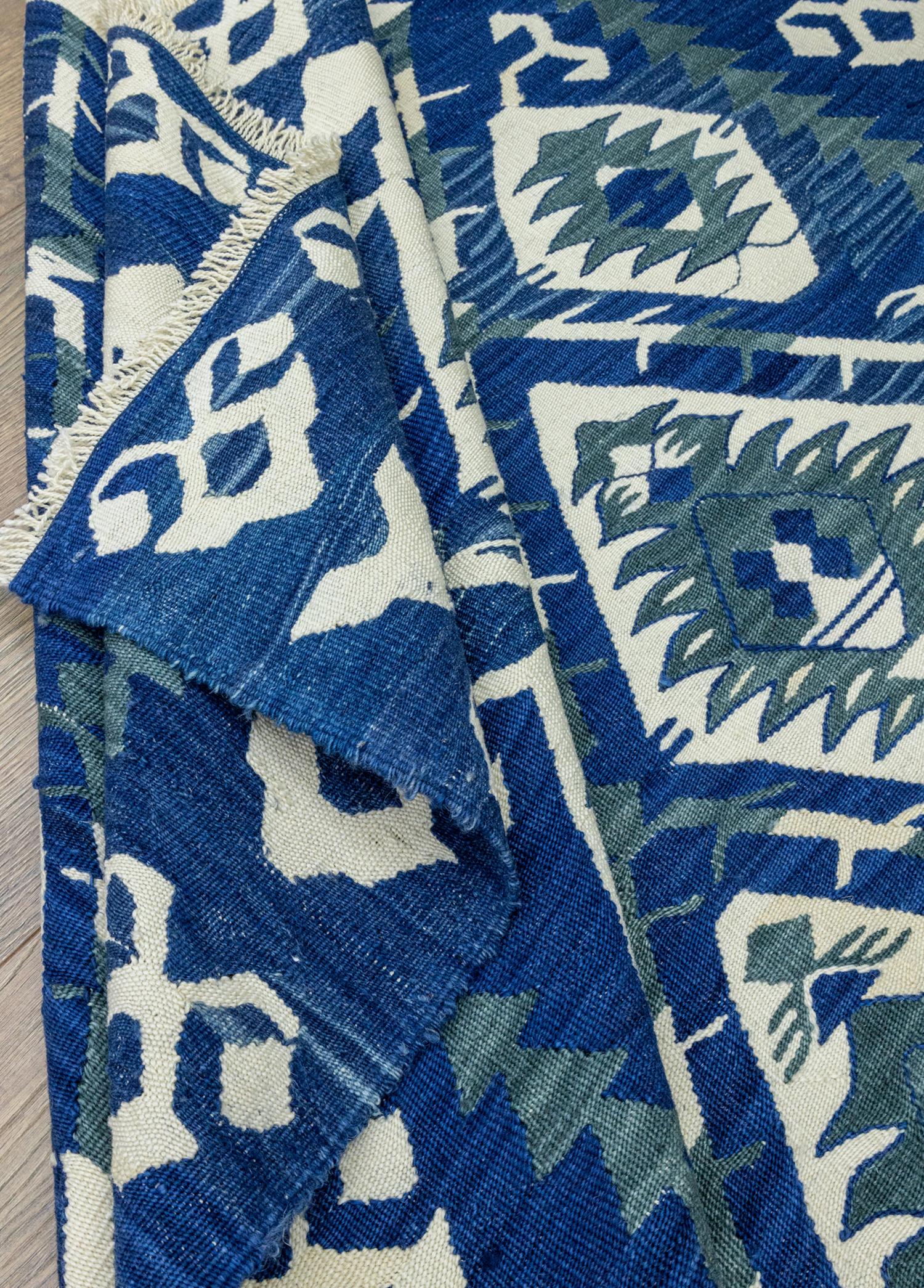 Soho Antiq-Siyurgal İlkel Desenli El Dokuma Yün Kilim 154x194 Cm-Halı-6-Milagron.com