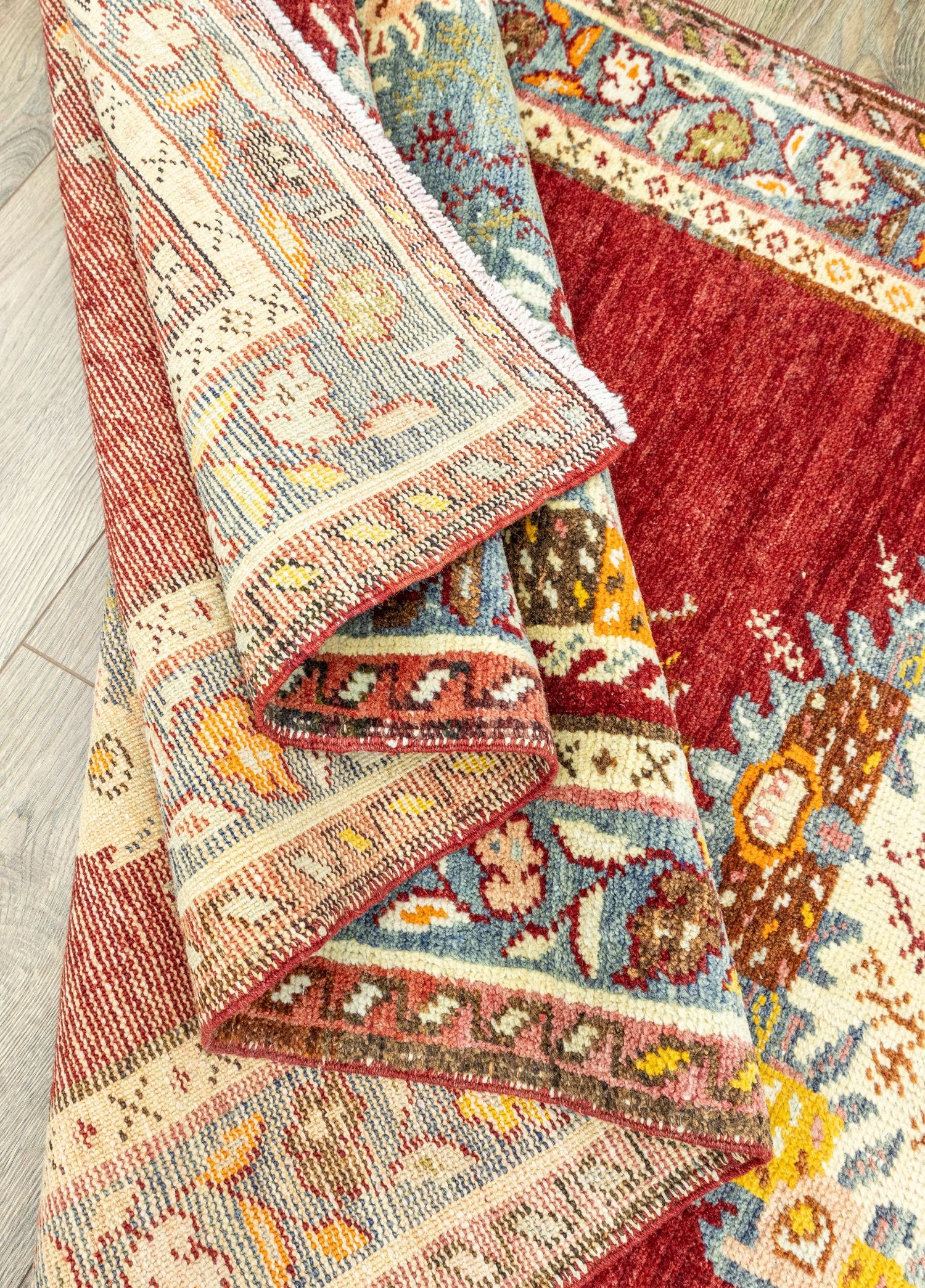 Soho Antiq-Soma El Dokuma Denizli Güney Yolluk 102x387 Cm-Halı-6-Milagron.com