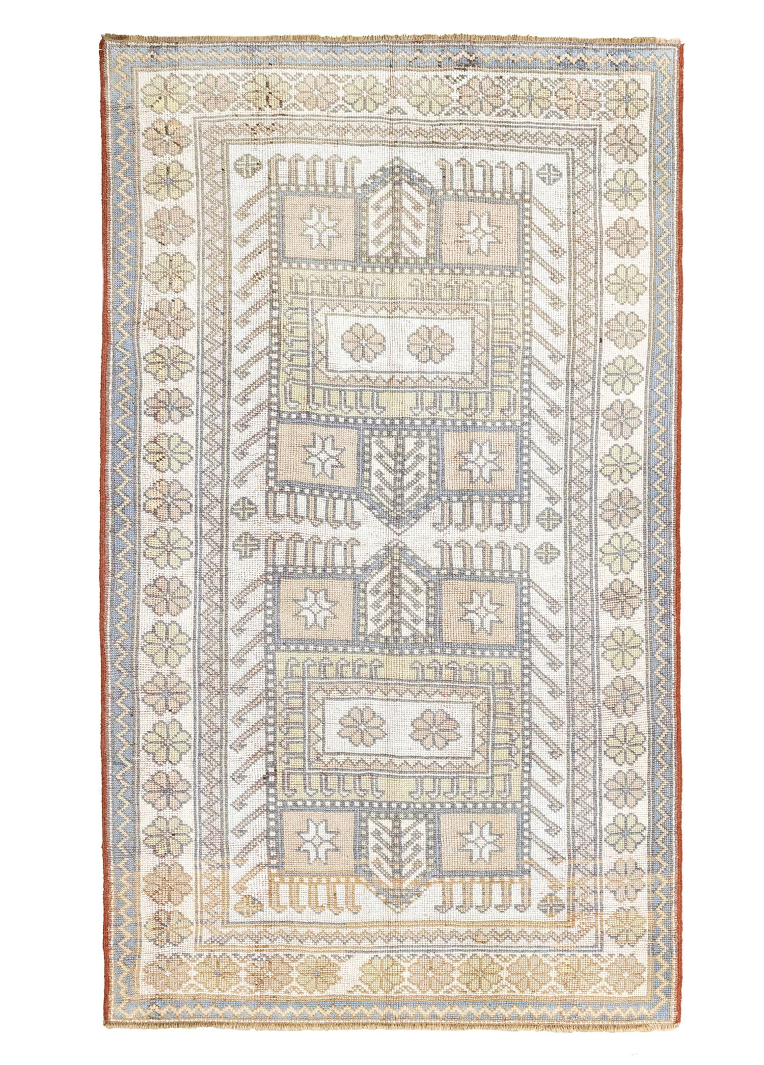 Soho Antiq-Sukhrat İlkel Motifli El Dokuması Yün Halı 141x243 Cm-Halı-1-Milagron.com