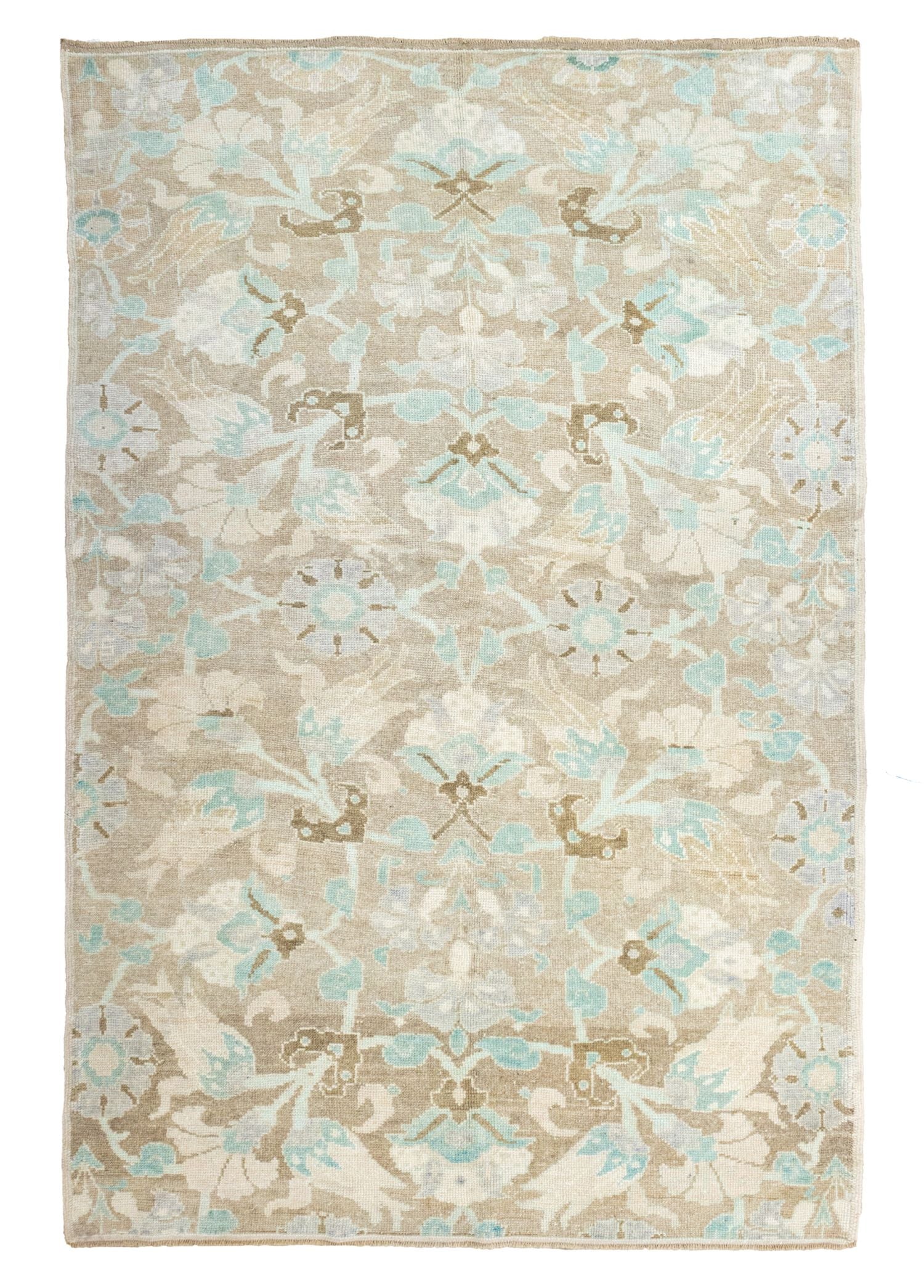 Soho Antiq-Sungur Floral Desenli Yün Karaman Halısı 153x232 Cm-Halı-1-Milagron.com