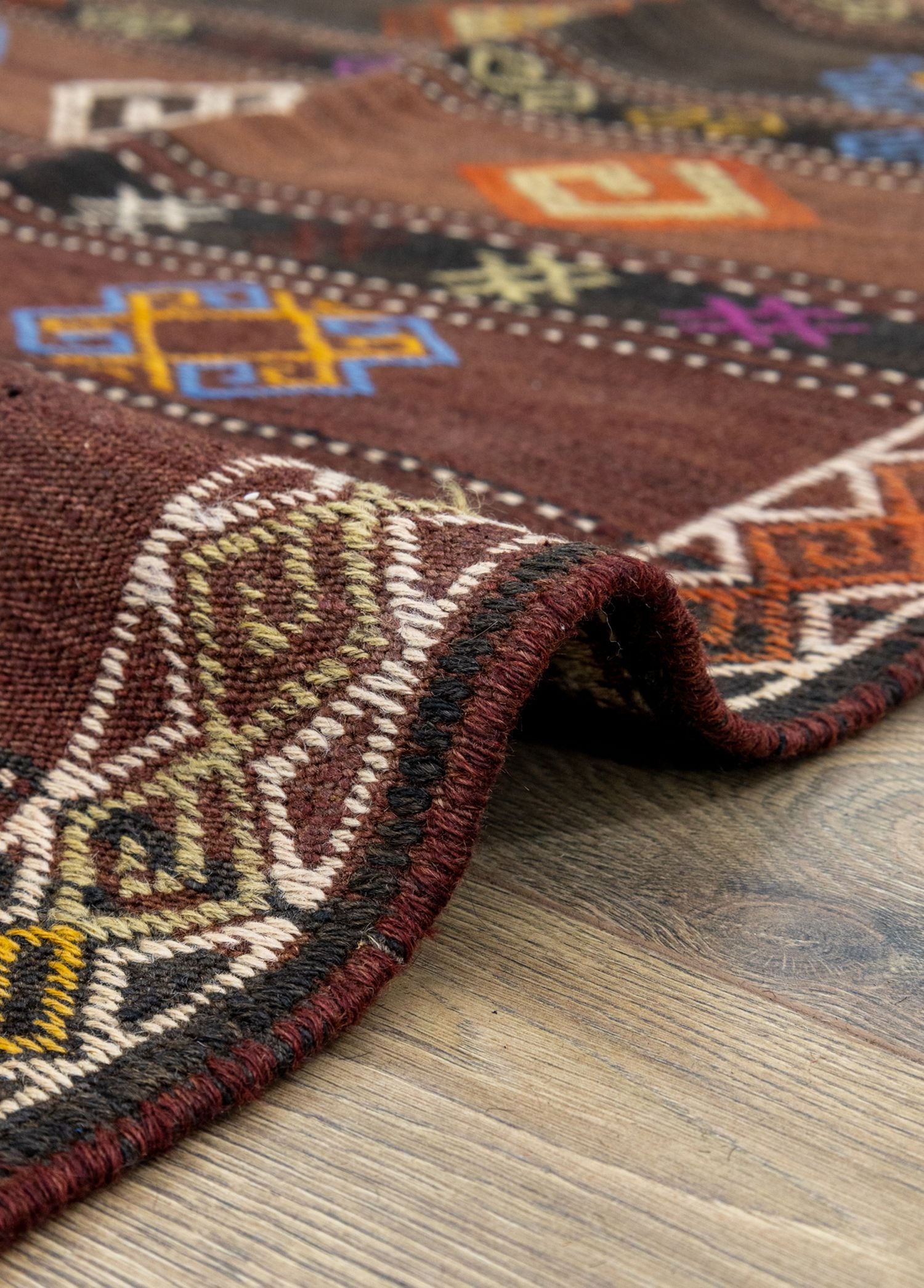 Soho Antiq-Tamilla Etnik Desenli El Dokuma Cicim Kilim 204x375 Cm-Halı-5-Milagron.com