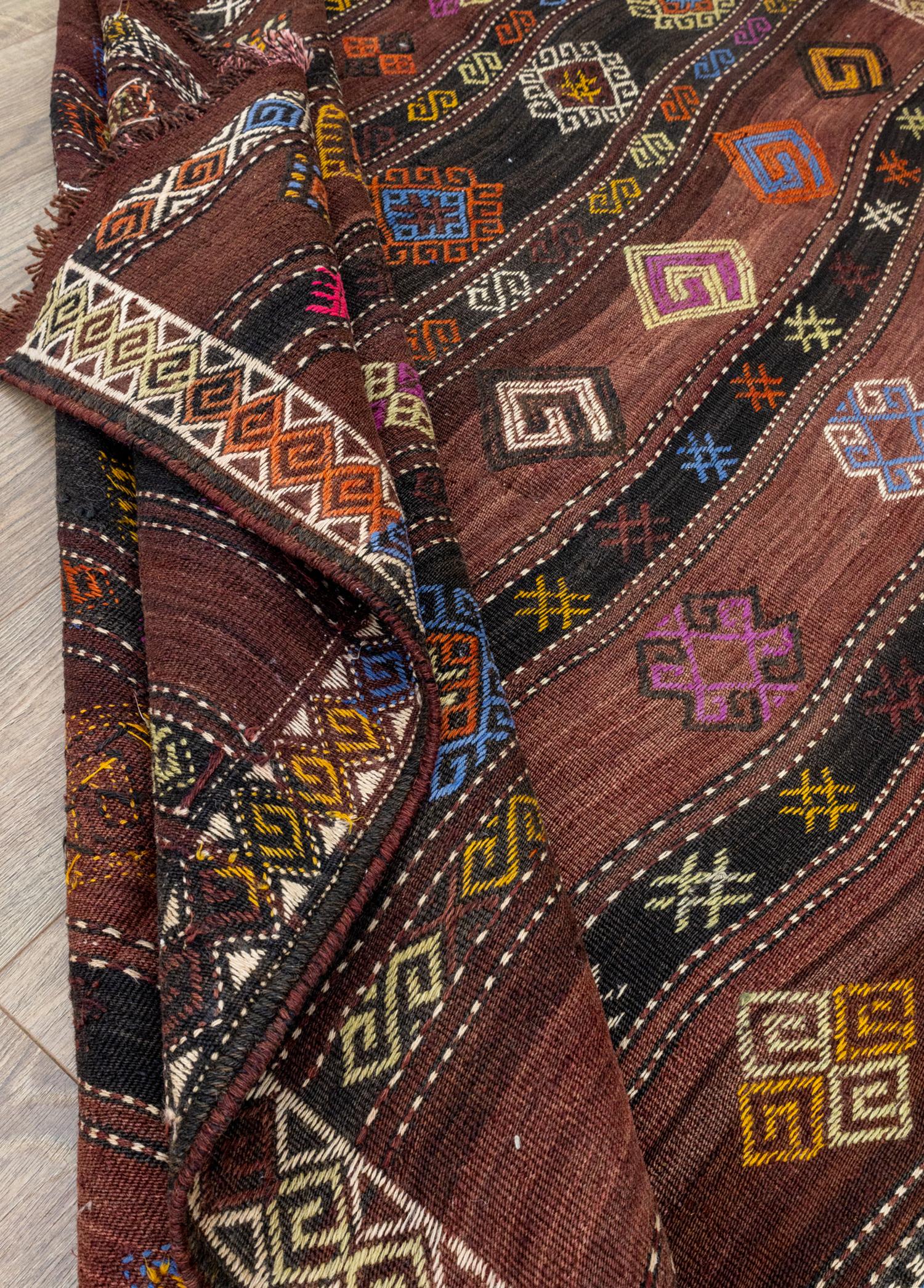 Soho Antiq-Tamilla Etnik Desenli El Dokuma Cicim Kilim 204x375 Cm-Halı-6-Milagron.com