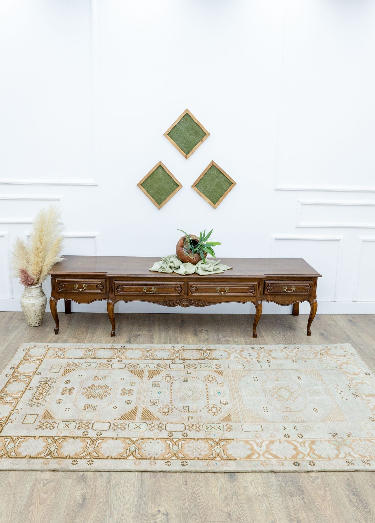 Soho Antiq-Tivka Rustik Desenli El Dokuma Yün Halı 144x268 Cm-Halı-2-Milagron.com