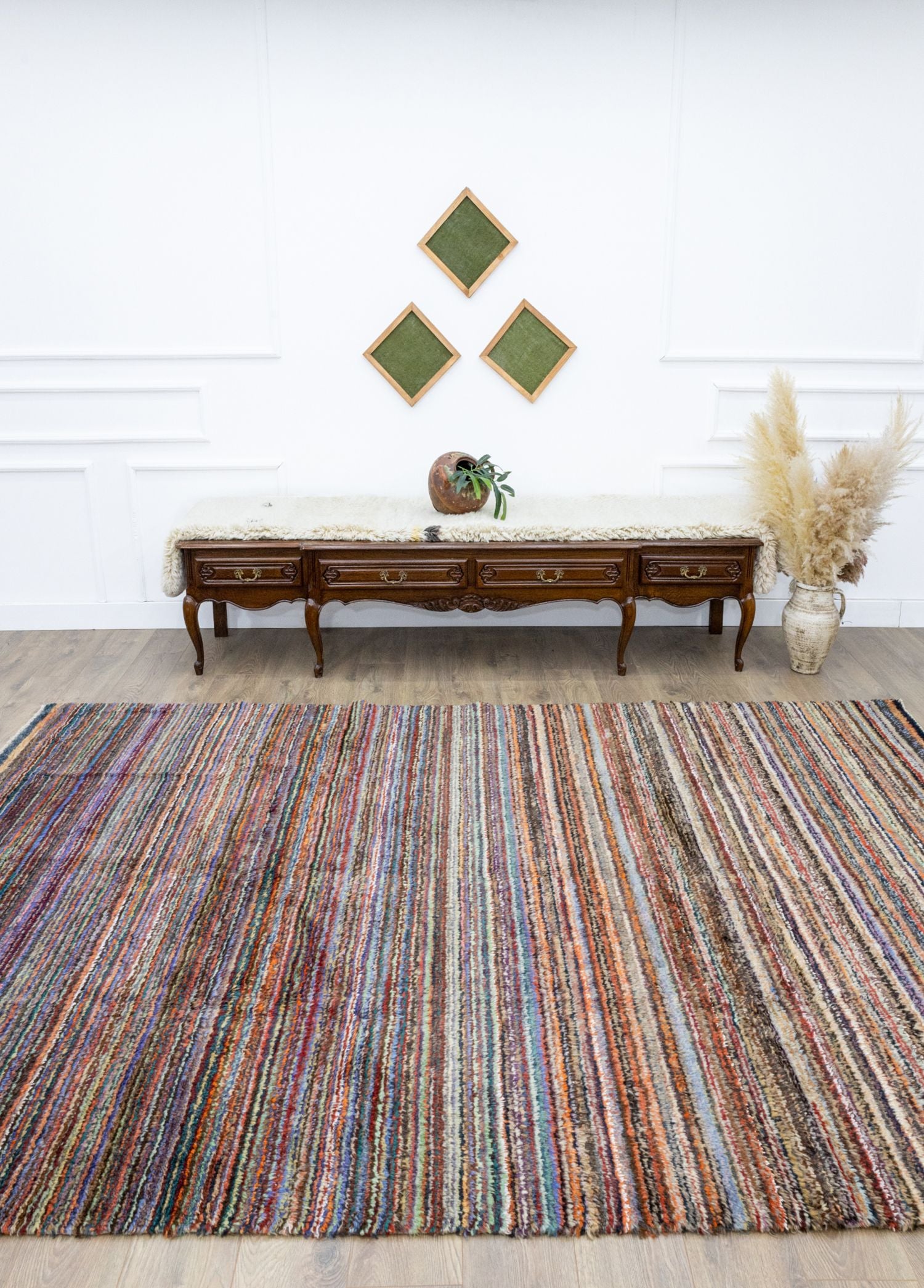 Soho Antiq-Tiznit El Dokuması Bohem Rengarenk Yün Halı 232x322 Cm-Halı-2-Milagron.com