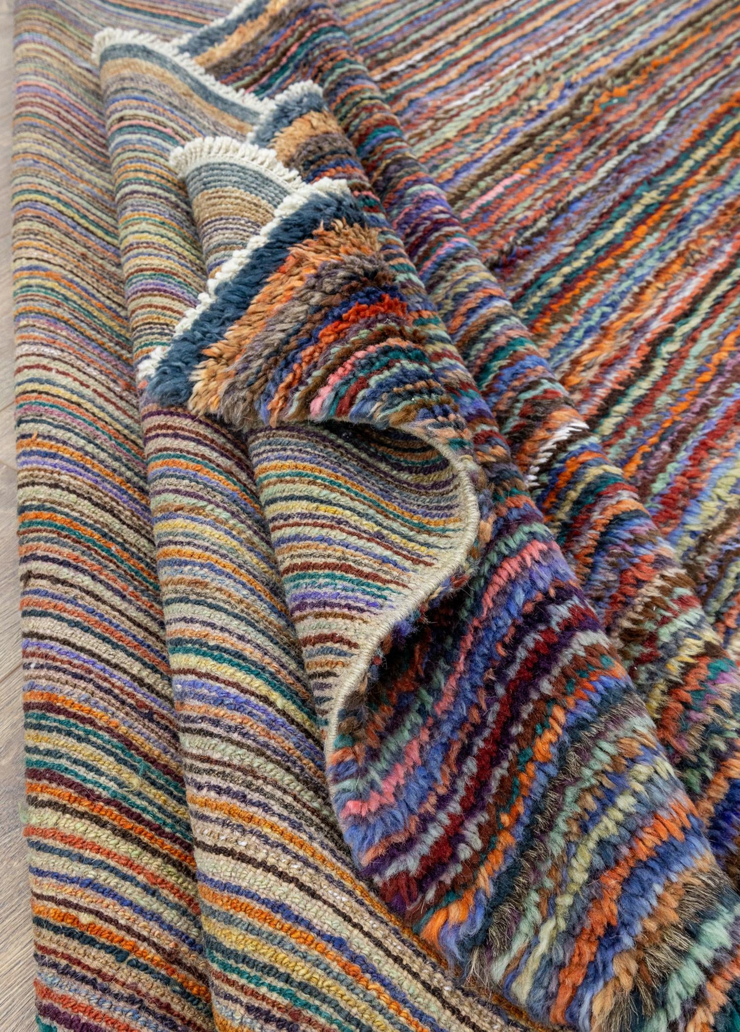 Soho Antiq-Tiznit El Dokuması Bohem Rengarenk Yün Halı 232x322 Cm-Halı-6-Milagron.com