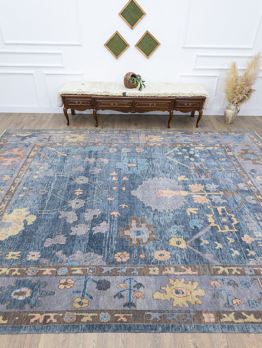 Soho Antiq-Tove İlkel Figürlü Modern Uşak Yün Halı 310x412 Cm-Halı-2-Milagron.com