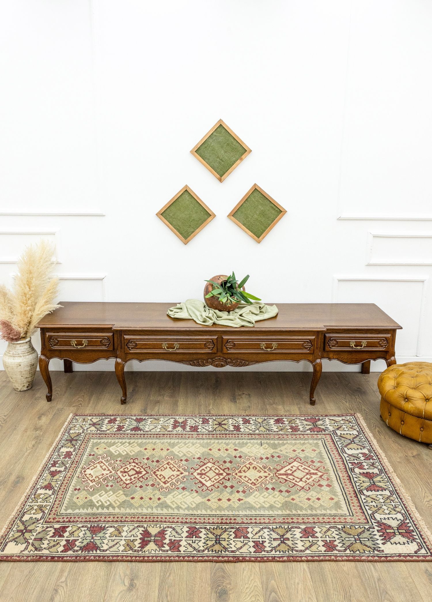 Soho Antiq-Vidar İlkel Desenli El Dokuma Yün Halı 117x178 Cm-Halı-2-Milagron.com