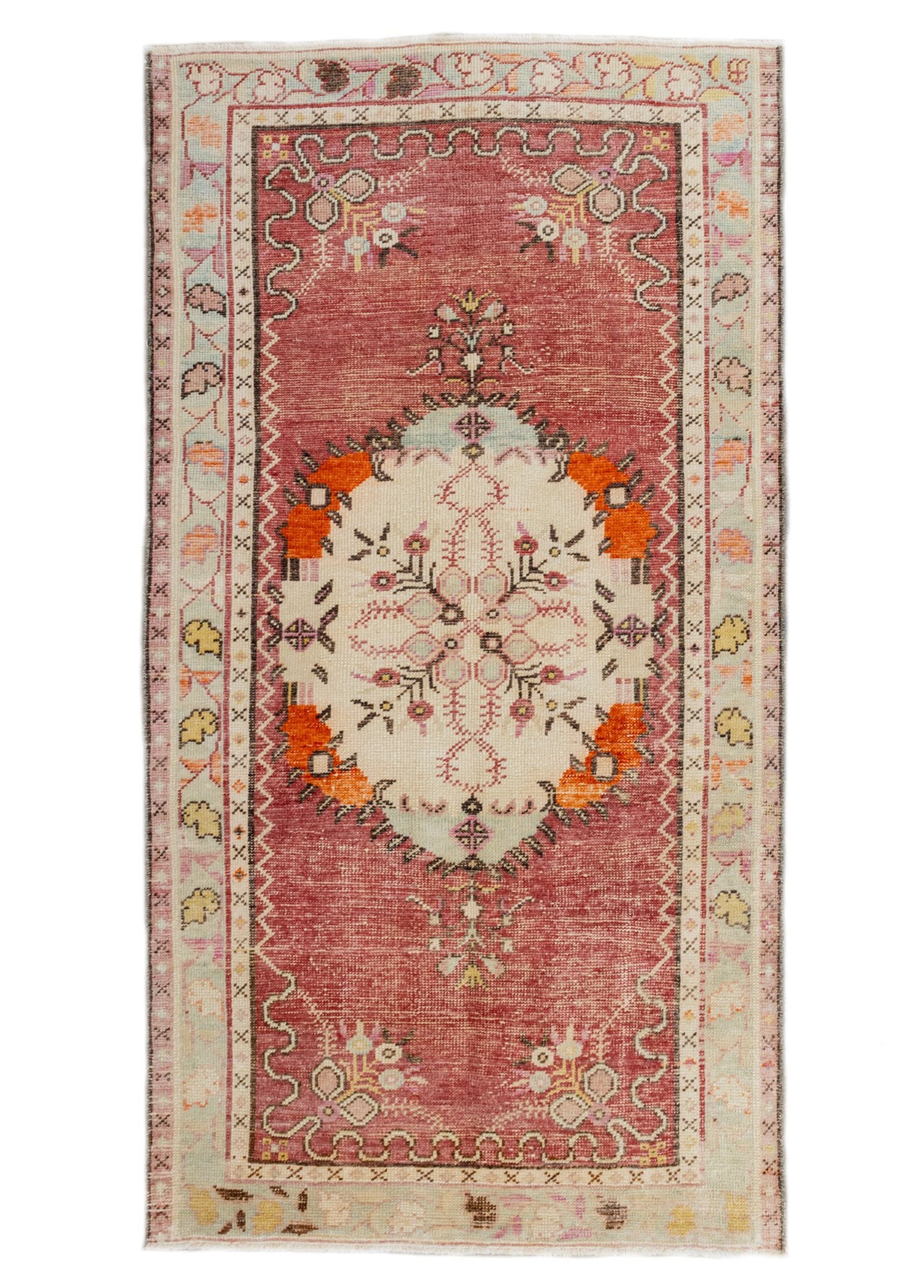 Soho Antiq-Yasha El Dokuma Denizli Halı Yolluk 100x189 Cm-Halı-1-Milagron.com