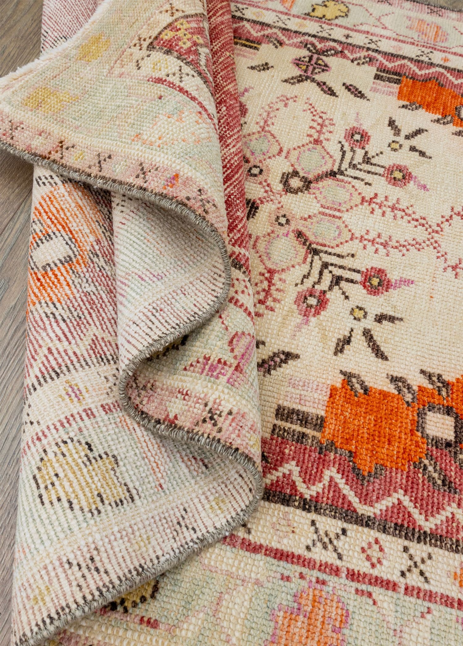 Soho Antiq-Yasha El Dokuma Denizli Halı Yolluk 100x189 Cm-Halı-6-Milagron.com