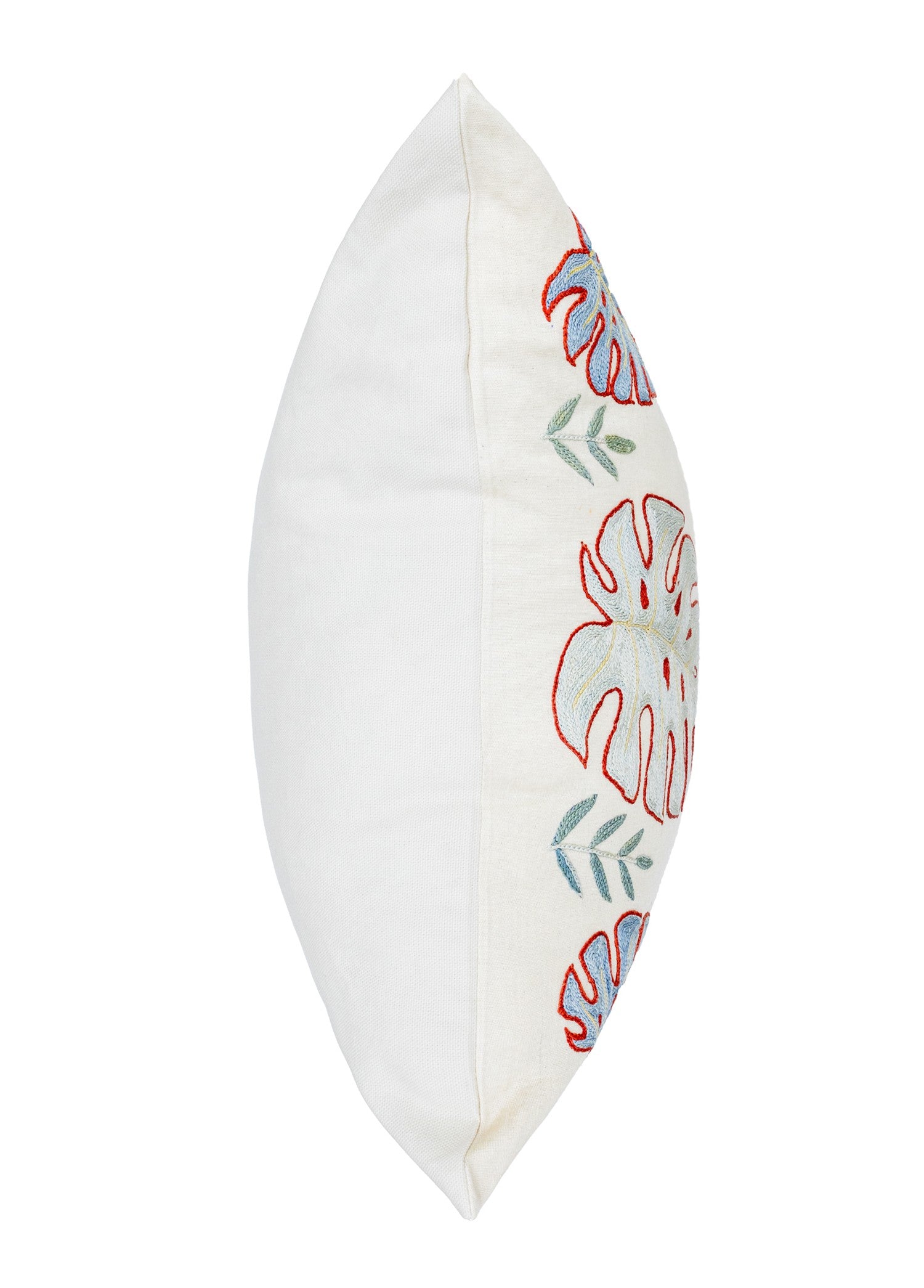 Soho Antiq-Zafir Yaprak Desenli İpek Kırlent 50x50 Cm-Yastık-4-Milagron.com