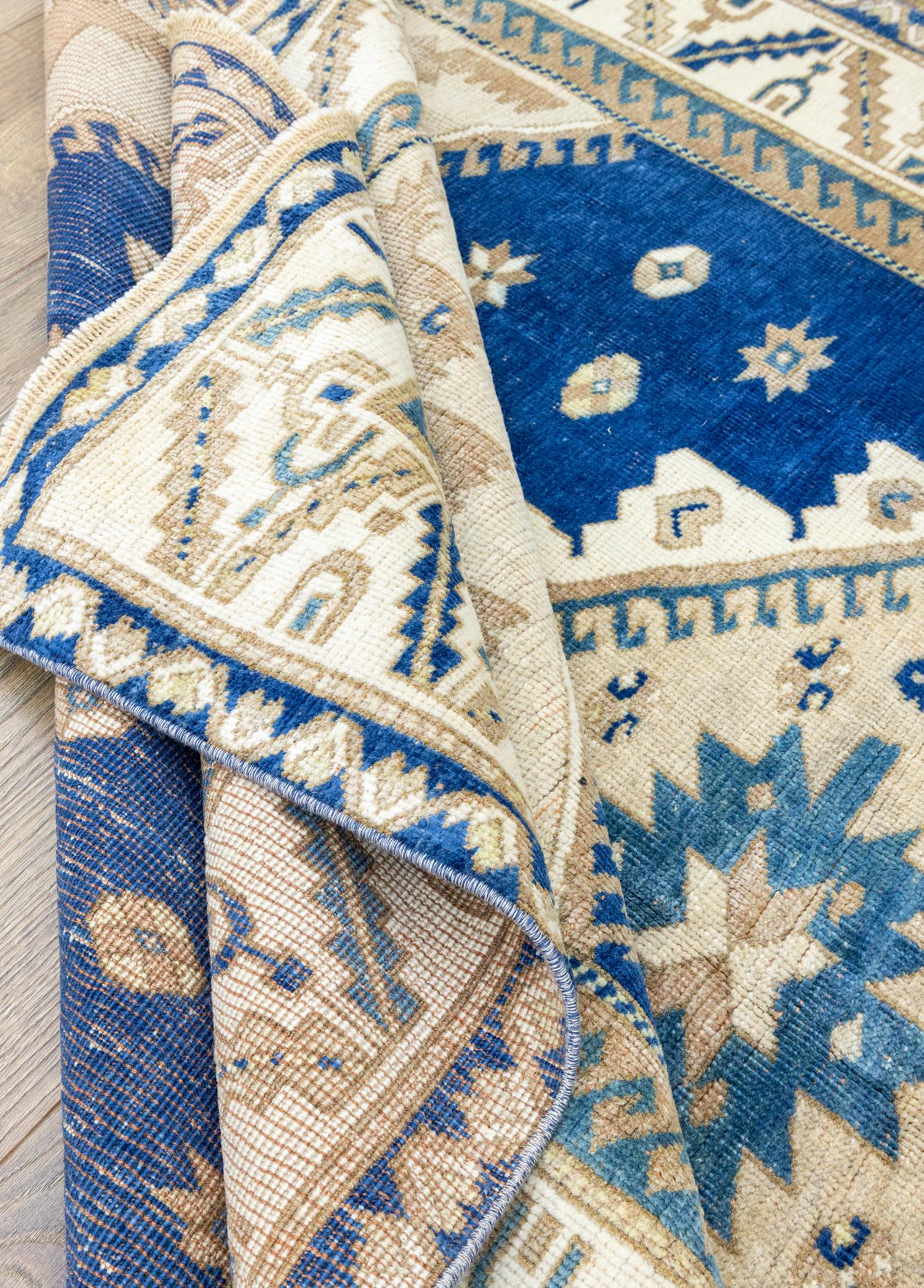 Soho Antiq-Zambak Rustik Desenli El Dokuma Yün Halı 146x201 Cm-Halı-6-Milagron.com