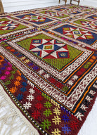 Soho Antiq-Zerda El Dokuması Geometrik Desenli Cicim Kilim 170x290 Cm-Halı-3-Milagron.com