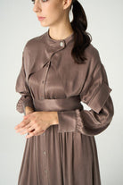 Vuu-Kolları Cepli Elbise-Elbise-4-Milagron.com