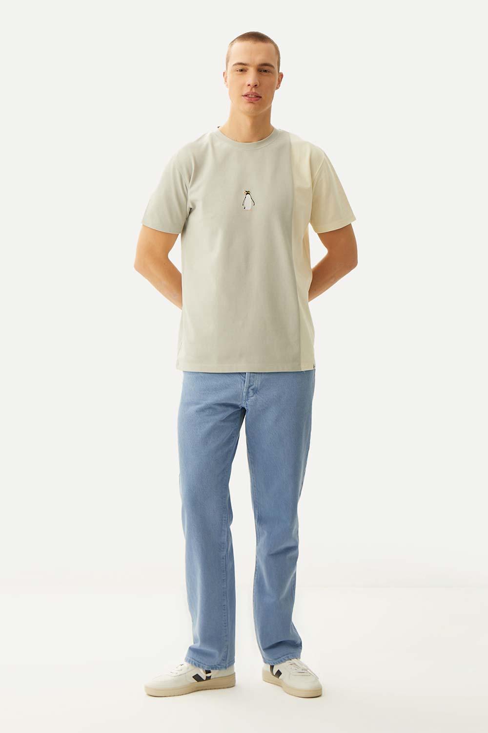 WWF Market-Güney Kara Pengueni Colorblock T-Shirt - Gri-T-Shirts-4-Milagron.com