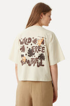 WWF Market-Wild Free Beautiful Oversize Crop T-Shirt - Bej-T-Shirts-2-Milagron.com