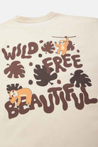 WWF Market-Wild Free Beautiful Oversize Crop T-Shirt - Bej-T-Shirts-4-Milagron.com